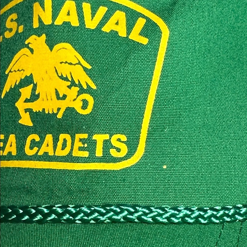Green with gold vintage U.S. Naval Sea Cadets Cap